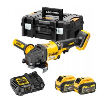 ΓΩΝΙΑΚΟΣ ΤΡΟΧΟΣ 125MM XR FLEXVOLT ΜΕ 2 ΜΠΑΤΑΡΙΕΣ 54V / DEWALT DCG418T2