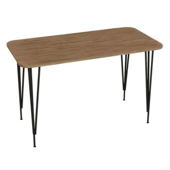 ΤΡΑΠΕΖΙ POLKAN Μ120Π60Υ73cm ΜΕΤΑΛΛΟ OAK ΜΕΛΑΜΙΝΗΣ ΜΑΥΡΟ / PAKOWORLD 321-000031